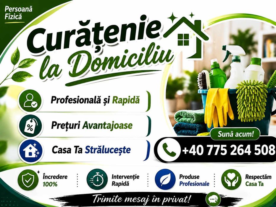 Ofer servici curățenie!