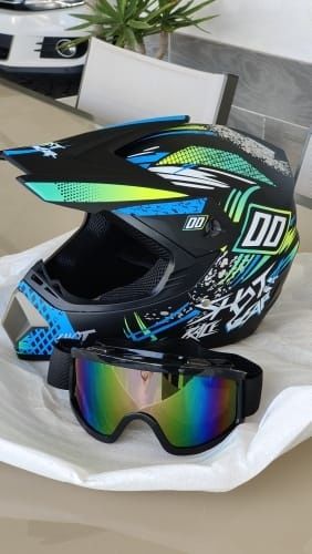 Casca Moto Scuter Atv Enduro Moto Cross Off Road Adulti sau Copii S, M, L, XL, Cadou Ochelari +Cagula