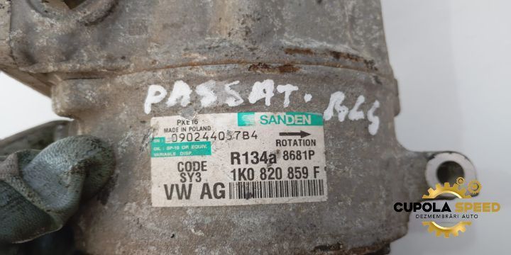 Compresor AC 1.9TDI 2.0TDI 1K0820859F Volkswagen VW Caddy 3 [2004 - 2