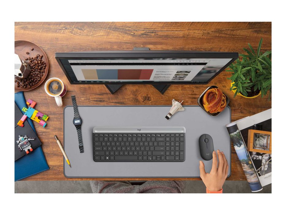Коврик для мыши Logitech Desk Mat Studio Series Grey