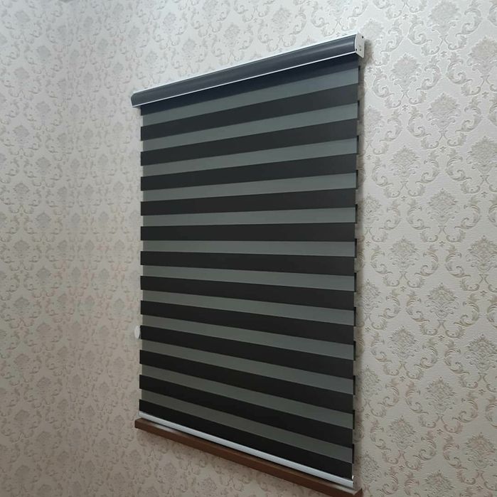 Жалюзи плиссе,горизонталные комбо день и нoч