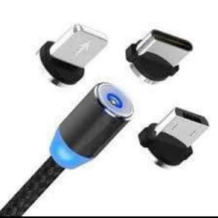 CABLU INCARCATOR 1 M, magnetic, cu 3 capete