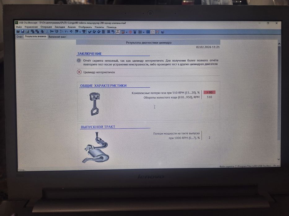 Осциллограф Постоловского (мотор тестер)