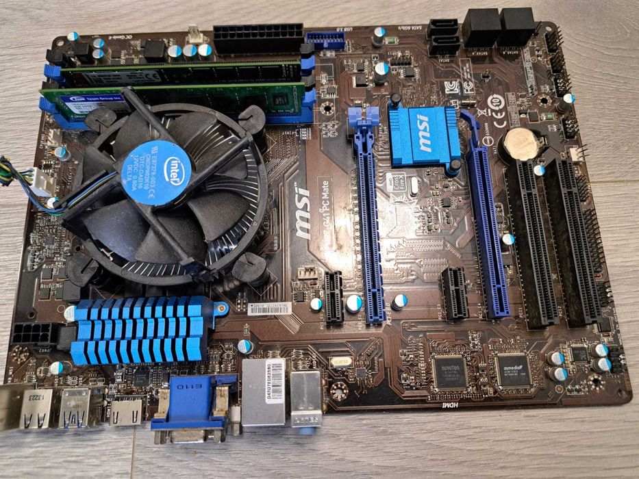Kit LGA 1150 cu i7 4770, MB MSI H87-G41 PC Mate (fara shild, sunet only HDMI !) + 8Gb ddr3