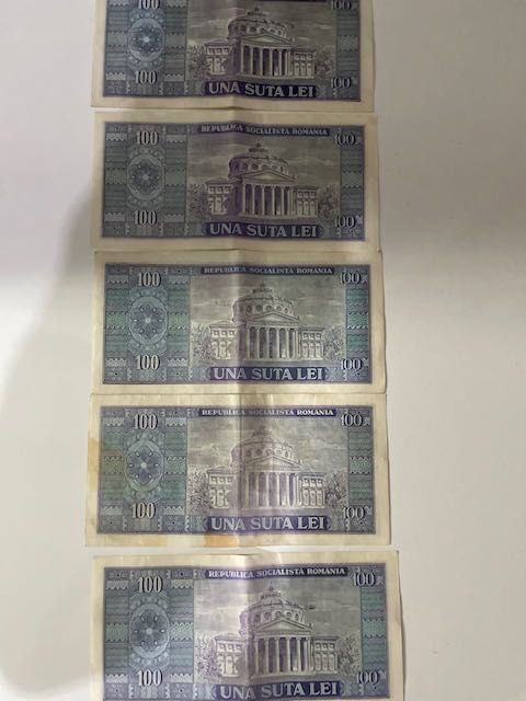 BANCNOTE vechi  romanesti  de 100 LEI, RSR