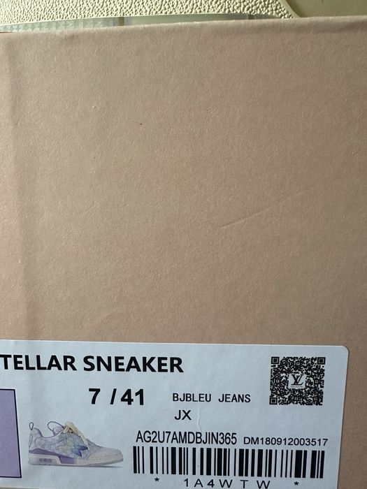 Louis Vuitton LV Skate Sneaker Purple Gradient Damier Denim