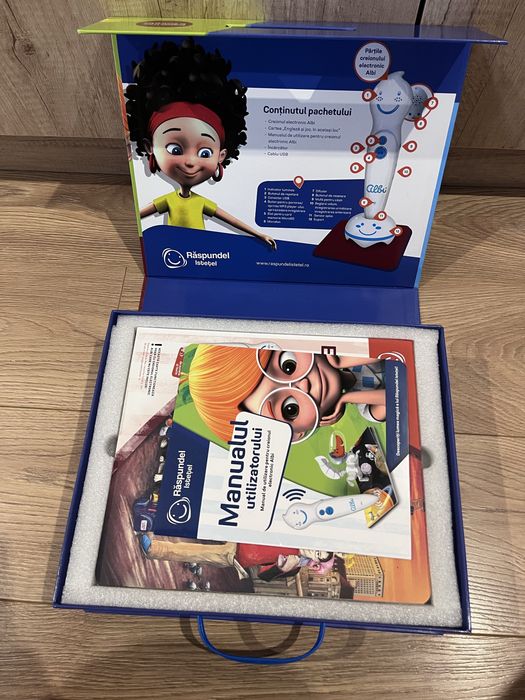 Răspundel Istețel Albi – Creion electronic + Carte Engleză și joc – set complet