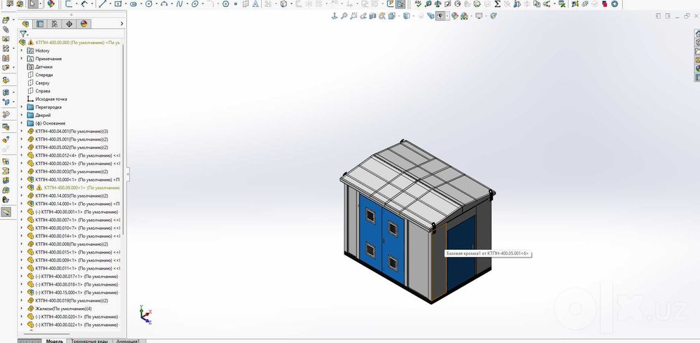 3D Loyihalash Konstruktorlik xizmatlari SolidWorks KOMPAS-3D AutoCAD!