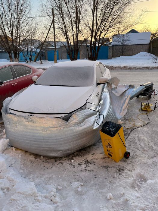 Отогрев грузовых легковых авто