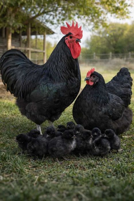 Vand Oua Australorp Negru si Albastru