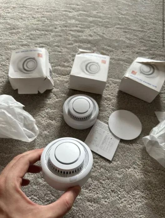 Detector fum fara fir cu WI FI 5 bucati noi
