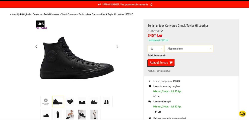 Gheata Tenesi Converse Chuck Taylor unisex piele naturala, marimea 39.5–40, noi in cutie originala Bascheti Incaltaminte Sport BARBAT BAIAT Dama Copii
