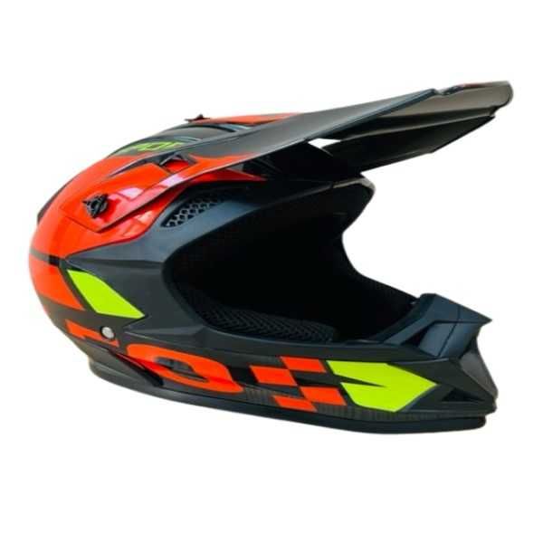 Кросова каска, За мотор, Велосипед, S, M и L размер, Черно с оранжево