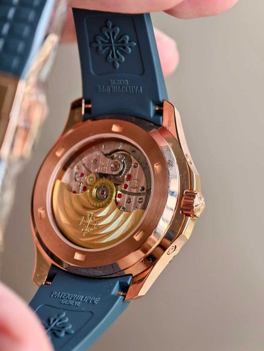 patek philippe aquanaut розово злато / синьо нов модел
