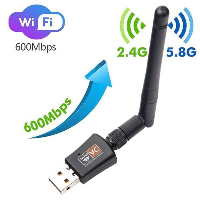 USB WIFI Адаптер 2.4/5Ghz + BT, Cкорость от 150 до 1300мбит. Доставка.