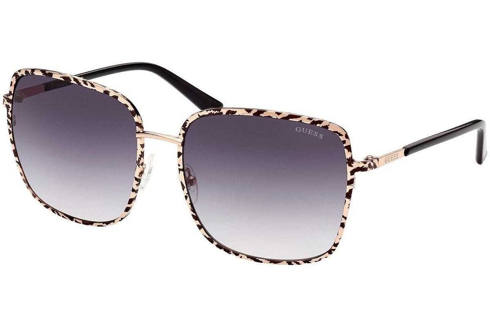 GUESS – Дамски метани слънчеви очила "ROSE GOLD LEOPARD" нови с кутия