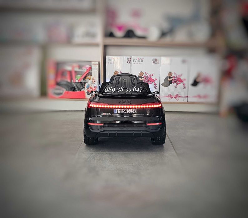 ПРОМОЦИЯ!НОВО!Акумулаторен джип Audi SQ8 BLACK с 12V батерия,EVA гуми