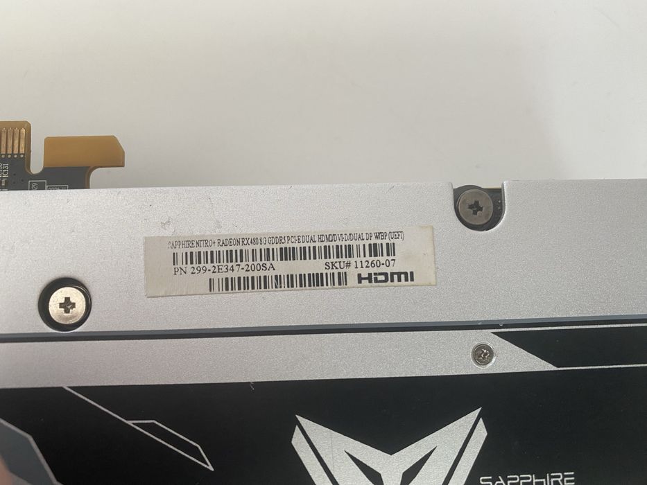 Видео карта Sapphire Nitro+ RX480 8GB