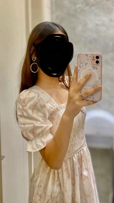 розовое нежное платье