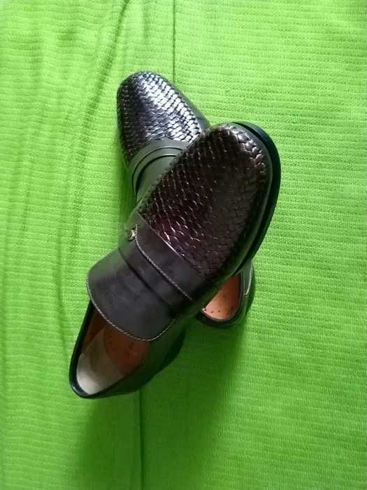 Pantofi piele, noi - Mocasini Senator marimea 40