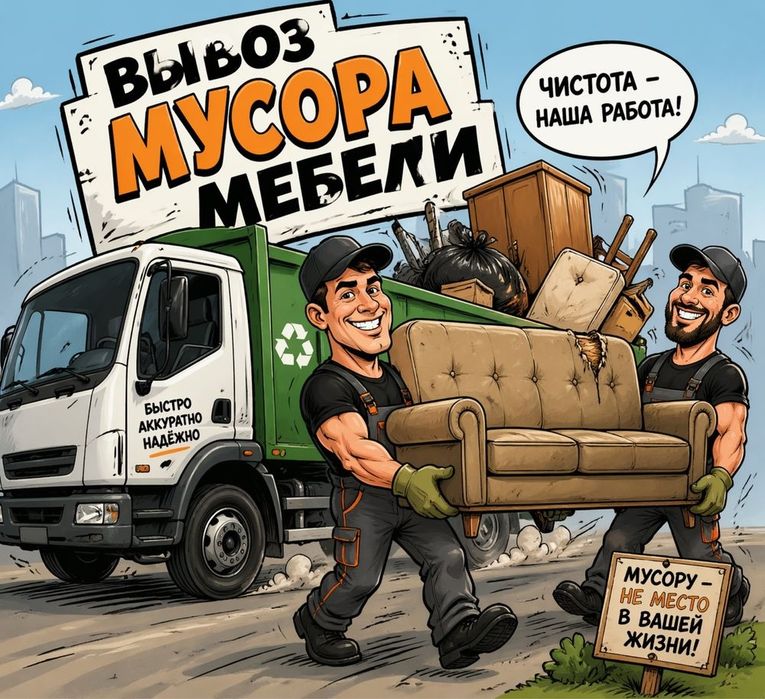 Вывоз строительного мусора. Старой мебели