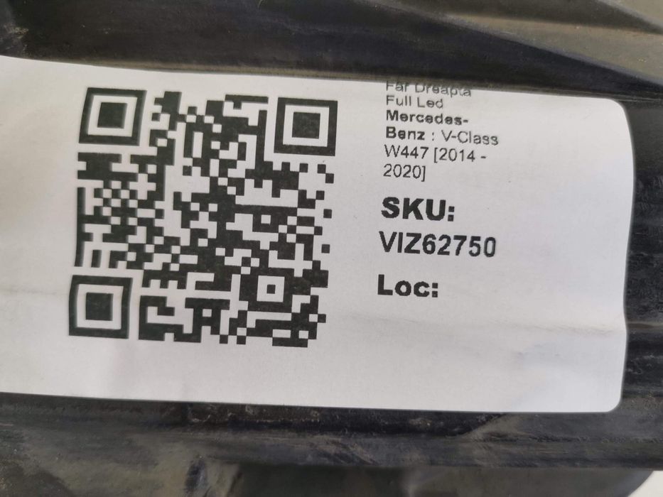 Фар Дясно Пълен Лед Мерцедес-Бенц В-Клас W447 [ - ] Оригинален Повреде