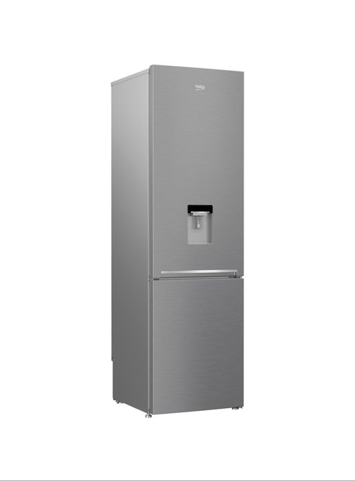 Combina frigorifica Beko RCSA406K40DXBN, 386 l, Dozator apa, Usi reversibile, Iluminare LED, Termostat reglabil, Clasa E, H 202.5 cm, Argintiu