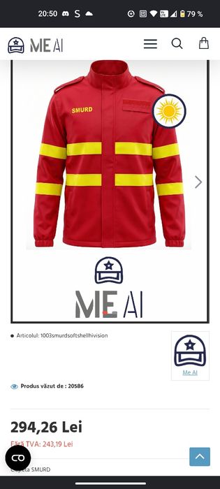 Jachetă Ignifuga Hi-Vision - SMURD - mărimea M