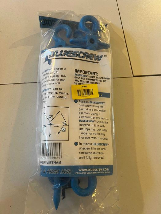 Cui, țăruș ancorare cu înșurubare pentru cort, noi - 10 lei/bc