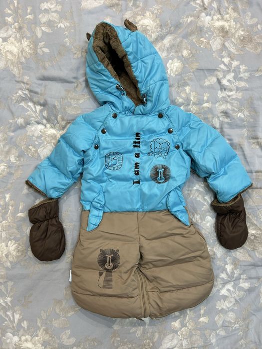 Зимний конверт-комбинезон на пуху.