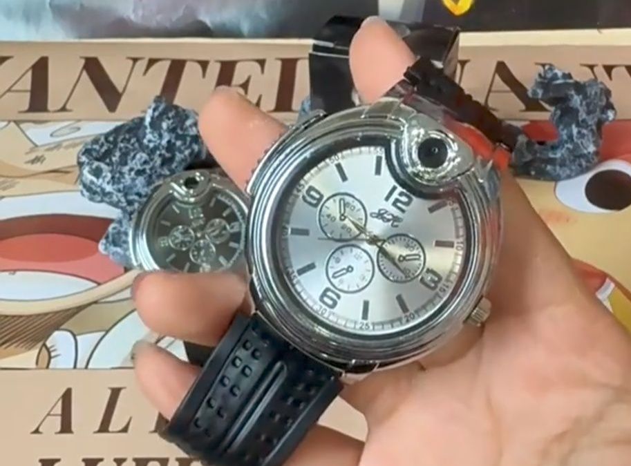 Ceas cu bricheta, Cadou Bărbați Ceas Sport / Casual curea silicon