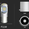 ЛЕД Крушки 2 бр. за предни мигачи P21W BA15S -А-3015
