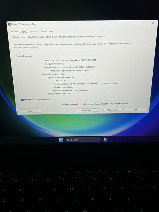 Acer Nitro V15 (Ryzen 7 7735HS + RTX 4050 6GB)