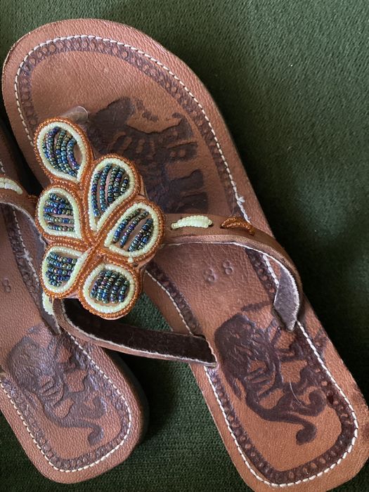 Дамски чехли естествена кожа