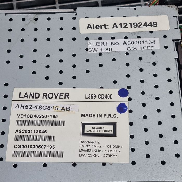 CD плейър Land Rover Freelander 2 фейслифт 2010 - 2012