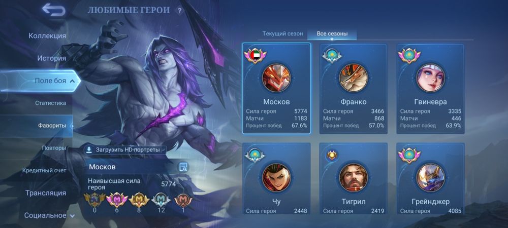 Продаю акаунт по игре MLBB