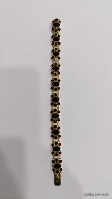 Vind brățară din aur 14kt cu granate Bohemia