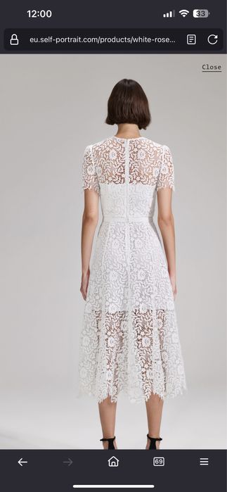 Бяла рокля Self-Portrait