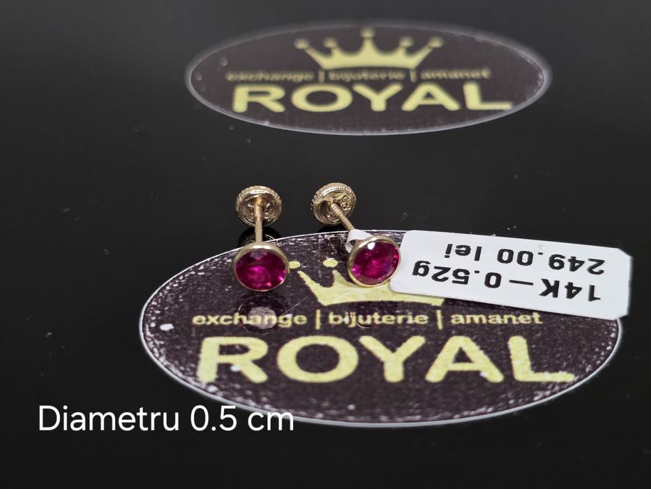Bijuteria Royal: Cercei aur 14k/0.52 gr