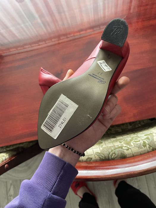 Tocuri rosii dama de firma 37 9cm