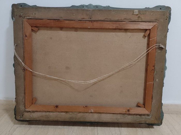 Tablou Ulei pe pânză o lucrare foarte veche semnata încadrată într-o r