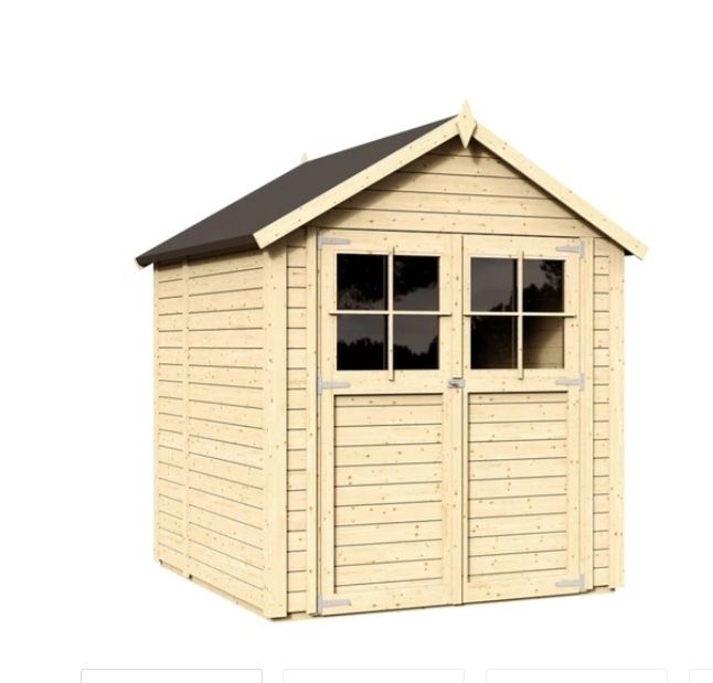 Căsuțe de lemn. 2 ml pe 2 ml, înălțime 2 ml