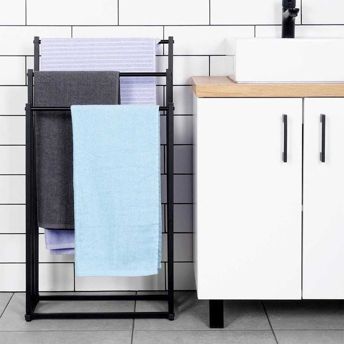 Стойка за хавлии за баня, метална стойка, 3 нива