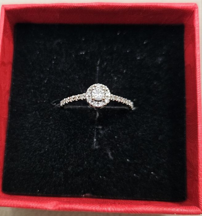 Inel logodnă aur 18K cu diamant 0.23 ct – Cellini, certificat