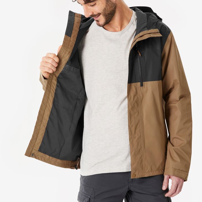Geacă impermeabilă Drumeție Nh500 gri - produs resigilat Decathlon