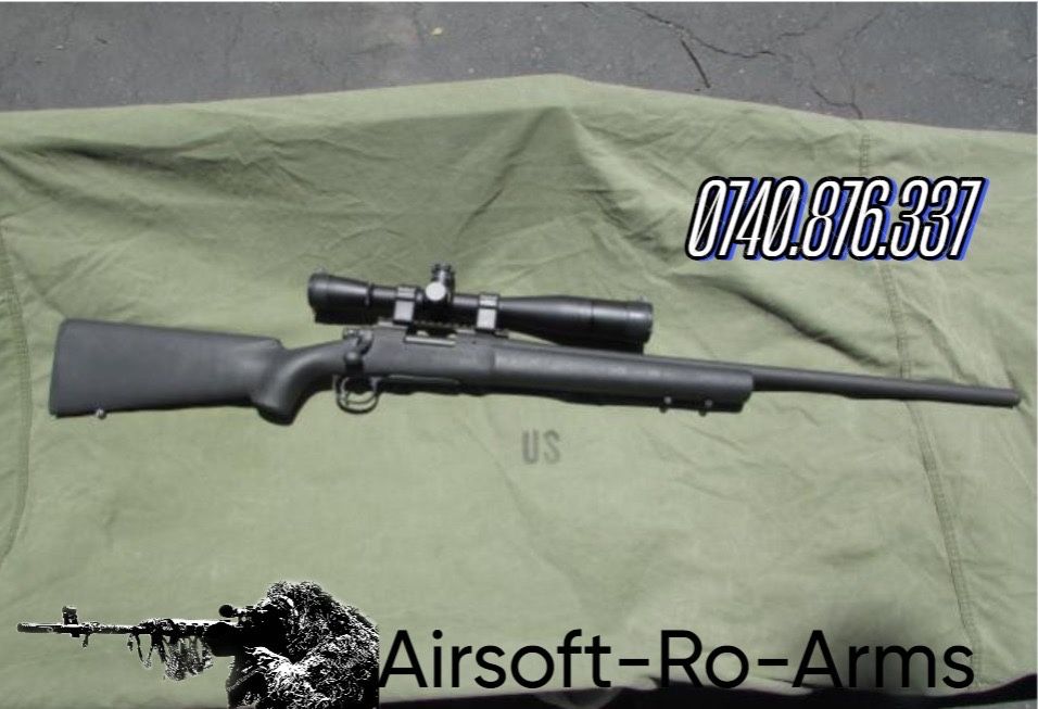 Pusca Airsoft PUTERNICA SI PRECISA Sniper M24 Luneta Munitie 4,6J