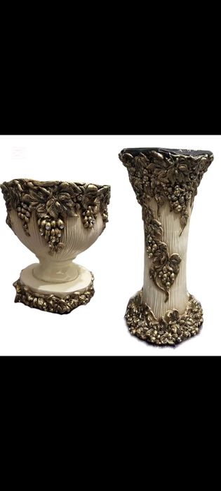 Элитные декоративные вазоны с виноградным  орнаментом