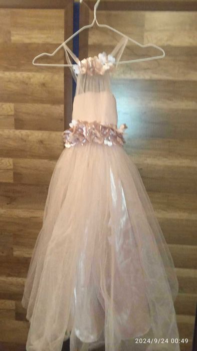 Официална детска рокля с тюл