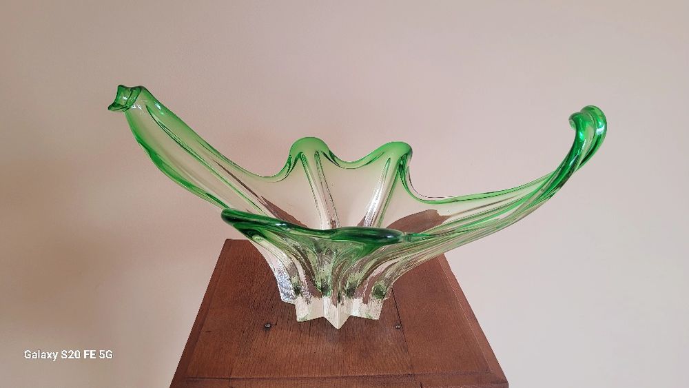 Декоративна кристална винтидж фруктиера  Мурано Италия