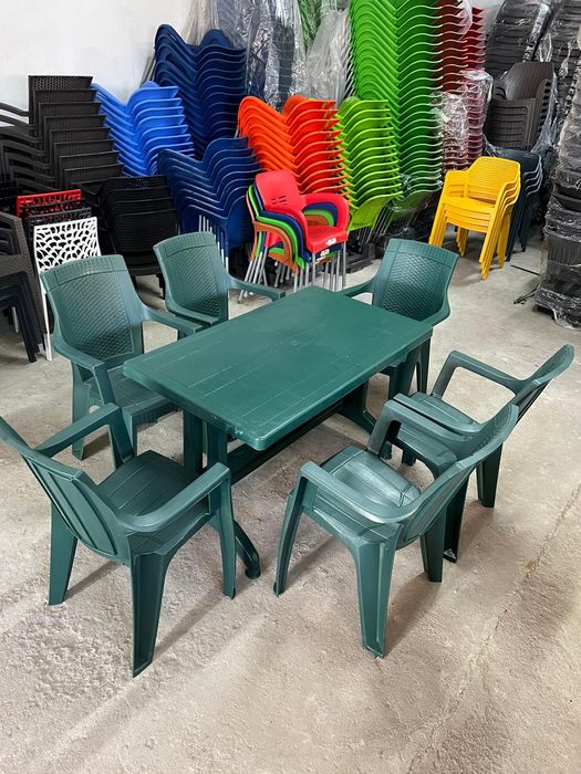 НАЙ НИСКИ ЦЕНИ-РАЗПРОДАЖБА-Маса 70/120см с 6 стола